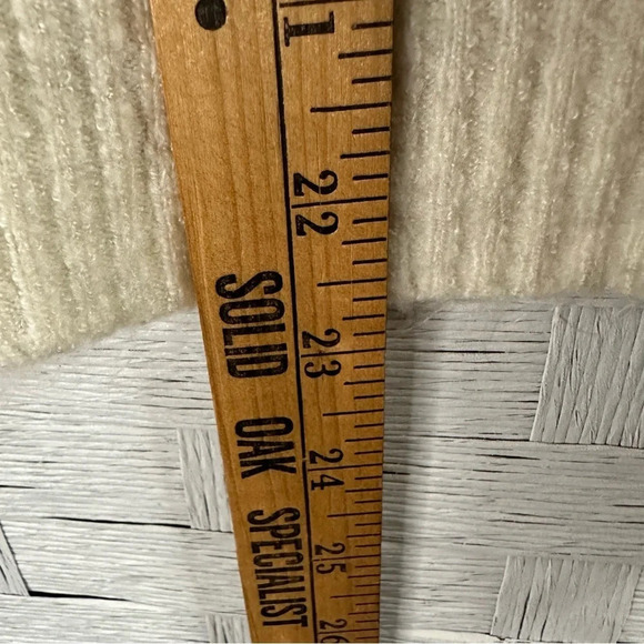 Talbots Fair Isle turtleneck sweater cream tan & gray soft, petite grandmacore - Picture 7 of 9